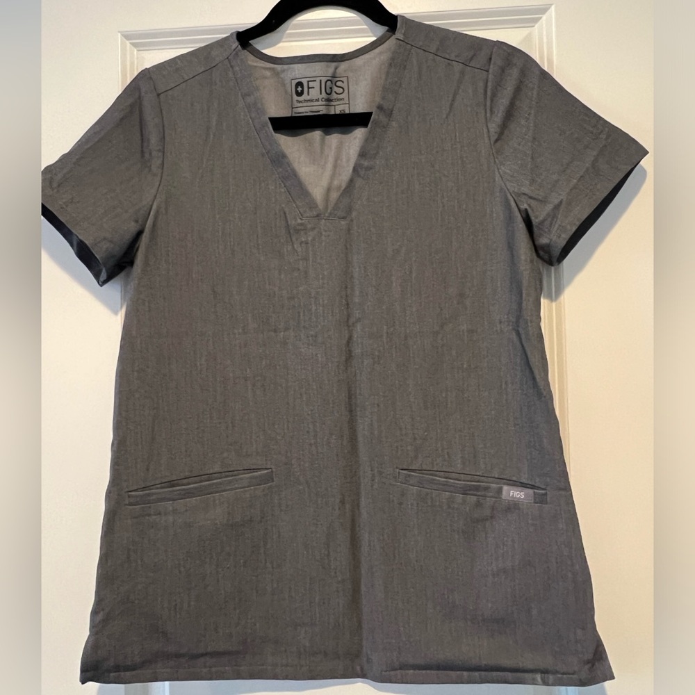 Figs Casma Scrub Top - Graphite